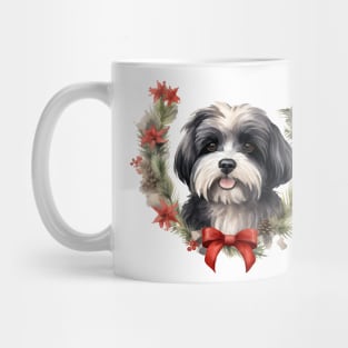 Christmas Havanese Dog Wreath Mug